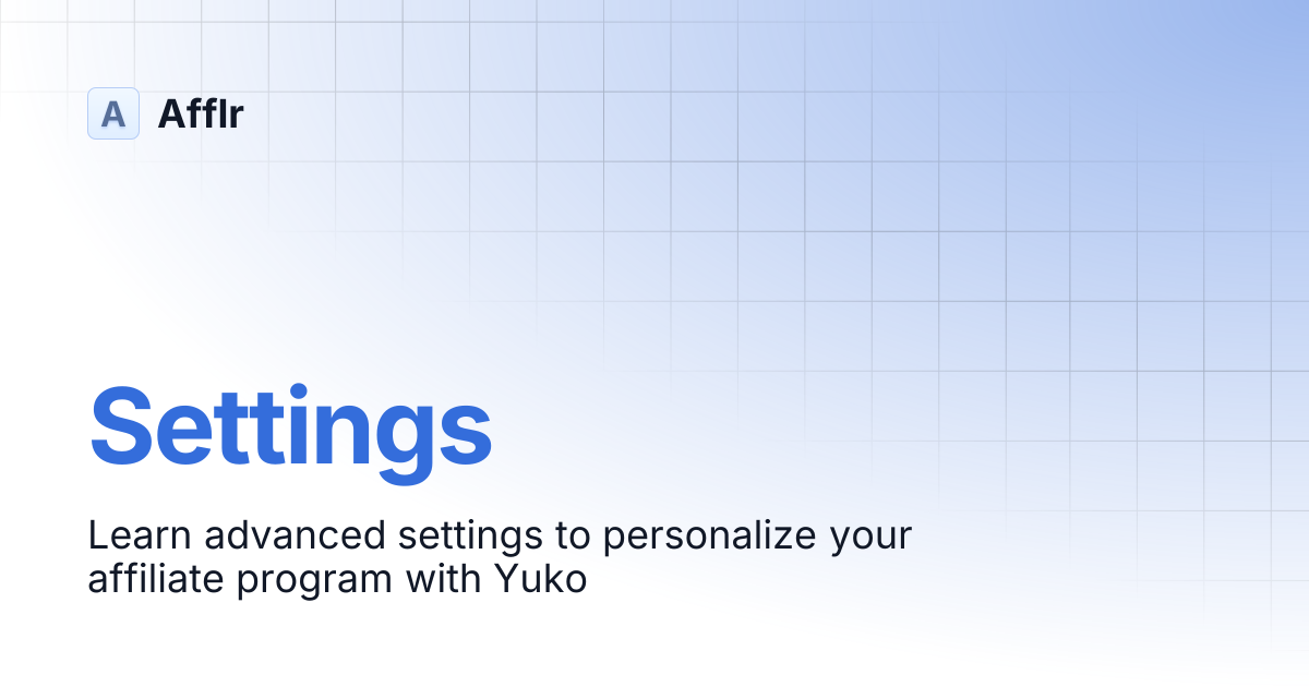 Settings | Afflr
